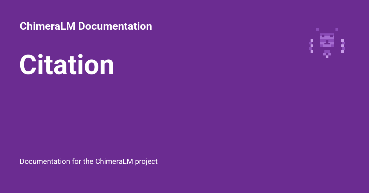 Citation - ChimeraLM Documentation